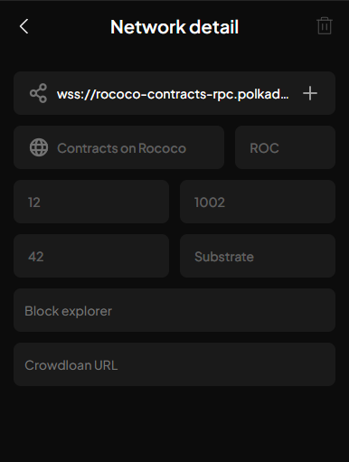 Add Rococo Network